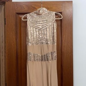 Custom rose gold gown